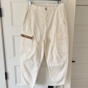 Zara Men's Cream Cargo Pants